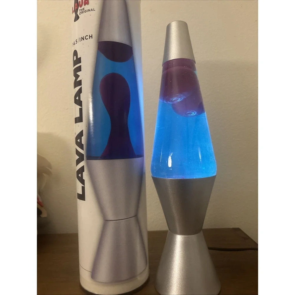 Lava Lamp Light Purple and Blue 14.5